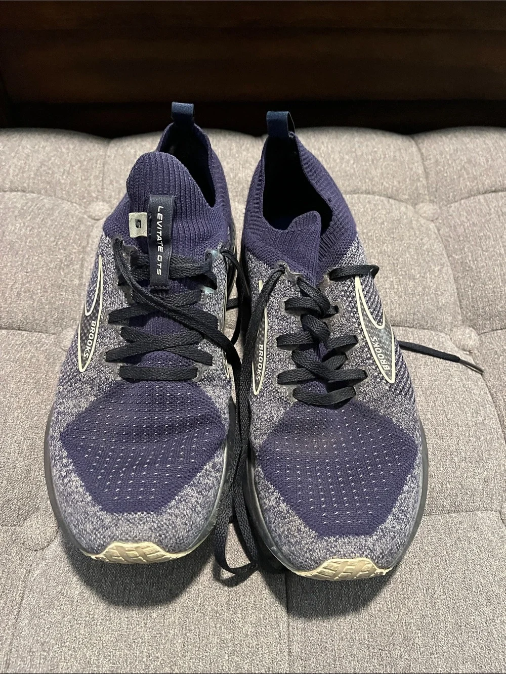 Brooks Levitate GTS Men’s Running Shoes - Navy and Light Gray